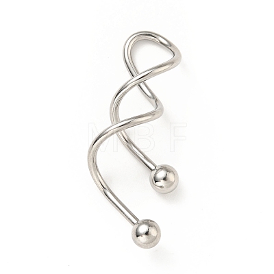 316 Stainless Steel Spiral Barbell AJEW-G042-02P-1