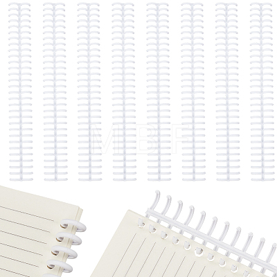 Plastic Loose Leaf Book Binder Hinged Rings AJEW-WH20098-137B-03-1