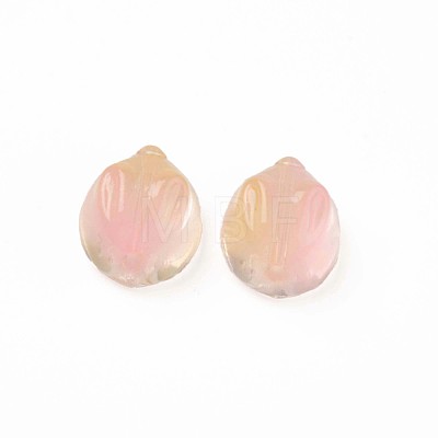 Two Tone Transparent Spray Painted Glass Beads GLAA-Q092-06-C01-1