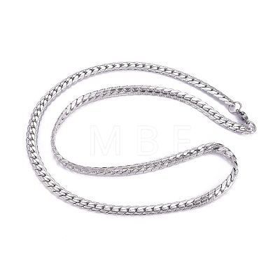Men's 667 Stainless Steel Cuban Link Chain Necklaces NJEW-G340-13P-1-1