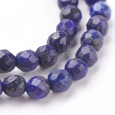 Natural Lapis Lazuli Beads Strands G-G059-4mm-1