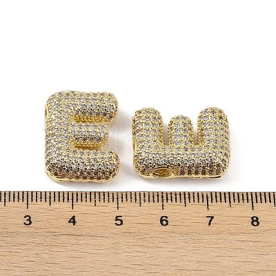 Brass Micro Pave Clear Cubic Zirconia Pendants KK-Z041-01G-E-1