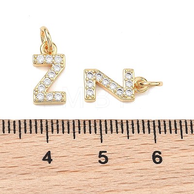 SHEGRACE Brass Micro Pave Clear Cubic Zirconia Pendants XGRQ29758-394G-Z-1