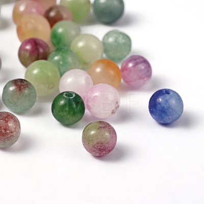 Two Tone Natural Jade Beads X-G-R165-6mm-M1-1