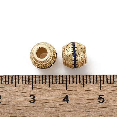 Brass Micro Pave Cubic Zirconia Beads KK-C071-07KCG-01-1