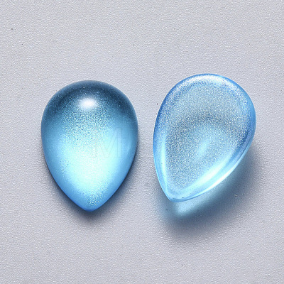Transparent Spray Painted Glass Cabochons GLAA-S190-012C-A03-1