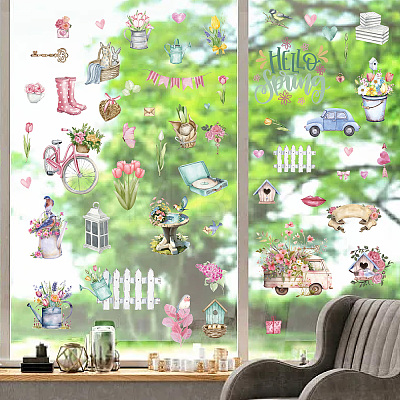 8 Sheets 8 Styles PVC Waterproof Wall Stickers DIY-WH0345-162-1