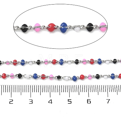 304 Stainless Steel Enamel Twisted Chains STAS-R100-40P-03-1