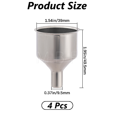 Non-Tarnish 304 Stainless Steel Funnel LS-STAS-WH20007-04P-1