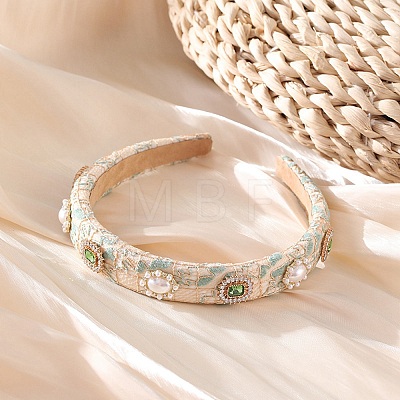 Baroque Rhinestone Pearl Hair Bands PW-WG66033-01-1