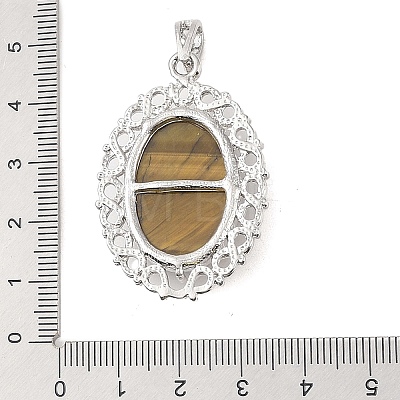 Natural Tiger Eye Pendants G-A226-03P-04-1