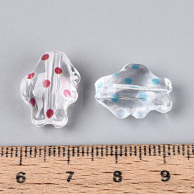 Printed Transparent Acrylic Beads TACR-T029-11M-1