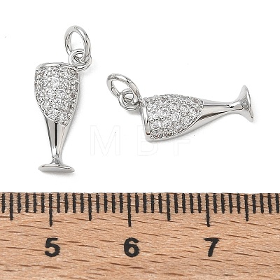 SHEGRACE Brass Clear Cubic Zirconia Pendants XGRQ3K848-525P-1