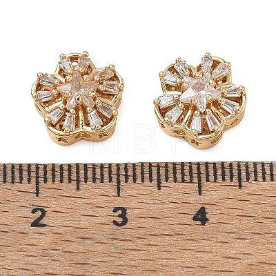 Brass Micro Pave Cubic Zirconia Beads CU-CBA3F77-08G-01-1