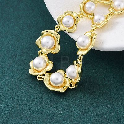 Flower Brass Link Bracelets BJEW-G740-01G-1