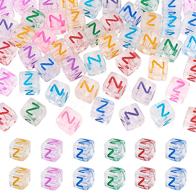 50Pcs Acrylic European Beads MACR-TADJ0001-13Z-1