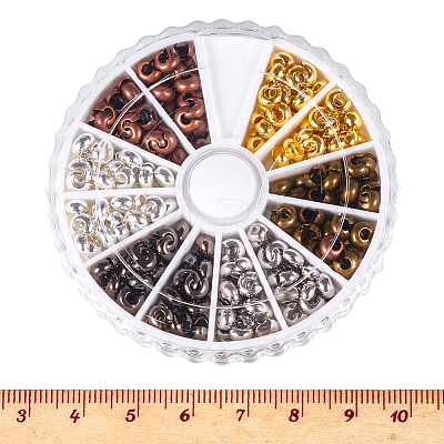 Multi Colored Jewelry Findings Round Brass Tube Crimp Beads for Jewelry Making KK-PH0007-04-NF-1