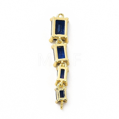 Brass Pave Cubic Zirconia Connector Charms KK-G458-01G-03-1