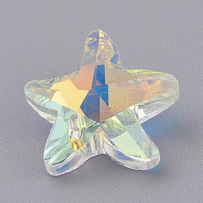 Faceted Glass Charms GLAA-H101-A-17-1