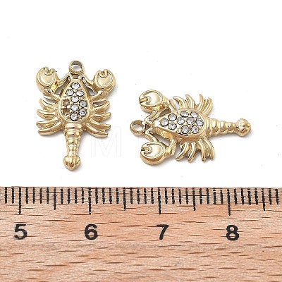 304 Stainless Steel Rhinestone Pendants STAS-Z121-54G-1