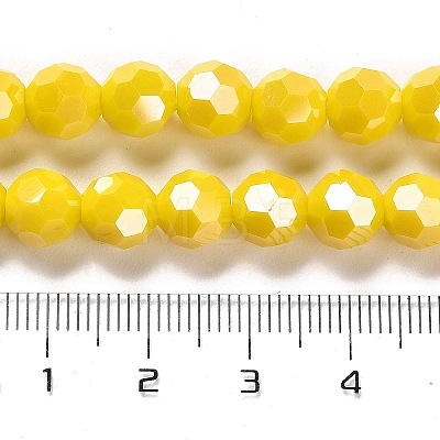 Electroplate Opaque Glass Beads Strands EGLA-A035-P8mm-A04-1