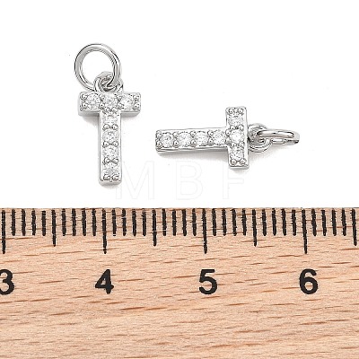 SHEGRACE Brass Micro Pave Clear Cubic Zirconia Pendants XGRQ29361-394P-T-1