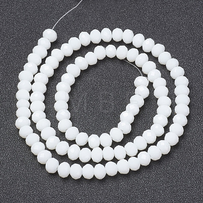 Opaque Solid Color Imitation Jade Glass Beads Strands EGLA-A044-P8mm-D01-1