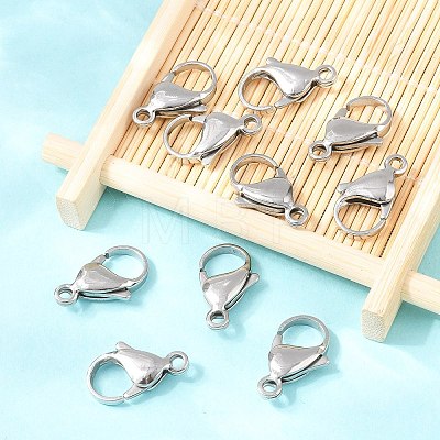 Tarnish Resistant 304 Stainless Steel Lobster Claw Clasps X-STAS-G035-H-1