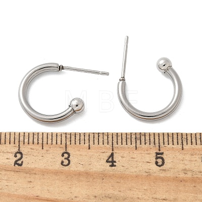 201 Stainless Steel Stud Earring STAS-C117-06A-P-1