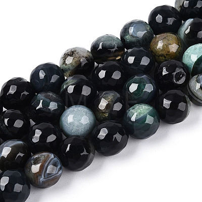 Dyed & Heated Natural Fire Crackle Agate Beads Strands G-N359-01B-02-1