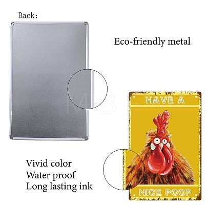 Rectangle Metal Iron Sign Poster AJEW-WH0157-378-1
