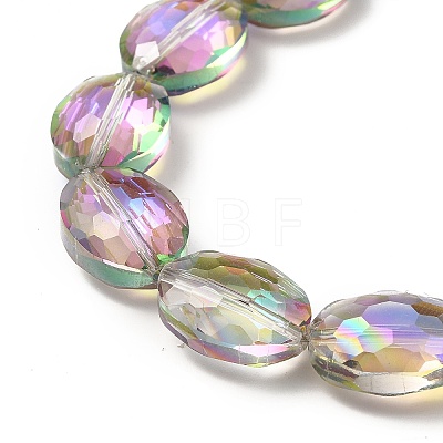 Transparent Electroplate Glass Beads Strands EGLA-E030-01F-01-1