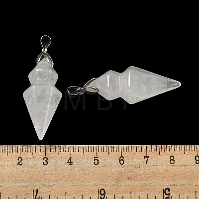 Natural Quartz Crystal Pointed Pendants G-F766-08AS-08-1