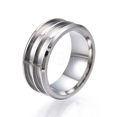 201 Stainless Steel Ring Core Blank for Inlay Jewelry Making RJEW-ZX002-05-6-1