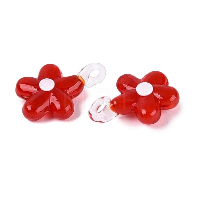 Handmade Lampwork Pendants LAMP-Q039-21G-1
