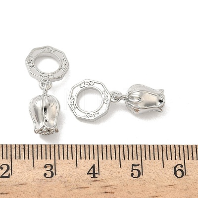 Brass Lily of the Valley European Dangle Charms KK-B166-08P-1