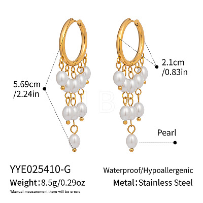 304 Stainless Steel Oval Chandelier Earrings DG6288-1-1