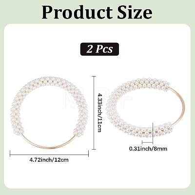 ABS Imitation Pearl Bag Handles AJEW-CL0005-82-1