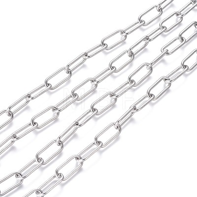 304 Stainless Steel Paperclip Chains CHS-I005-03P-1