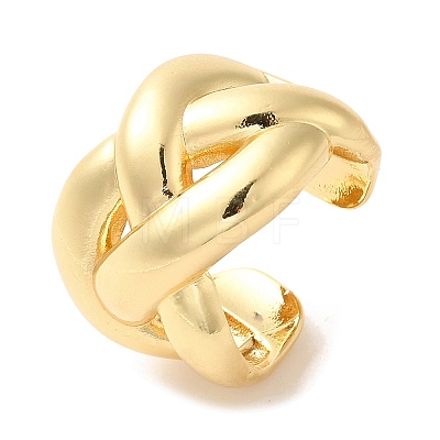 Brass Open Cuff Rings RJEW-P098-17G-1