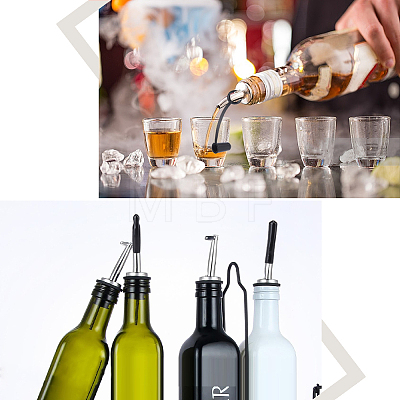 CRASPIRE 30Pcs 5 Style Plastic Liquor Bottle Wine Pourers Cover FIND-CP0002-03-1