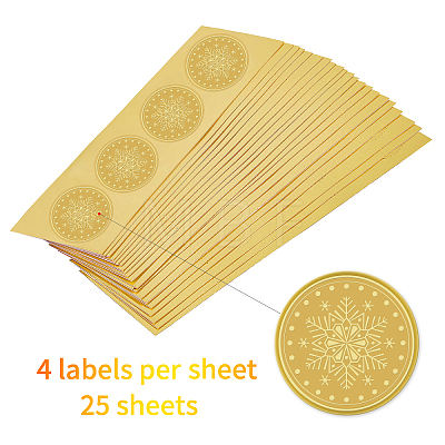 Self Adhesive Gold Foil Embossed Stickers DIY-WH0211-023-1
