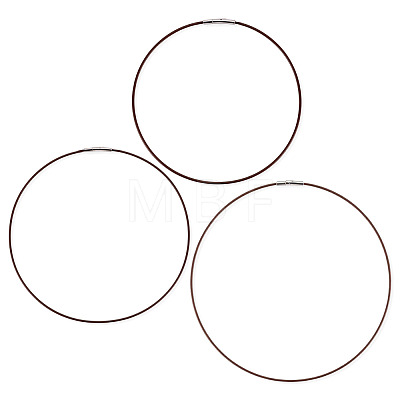3Pcs 3 Sizes 2MM Round Cowhide Leather Cord Necklaces Makging NJEW-TAC0049-1