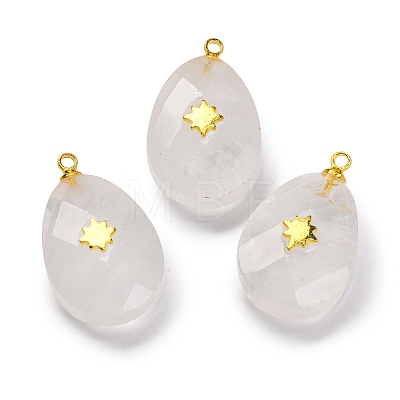 Natural Quartz Crystal Pendants G-B089-01G-02-1