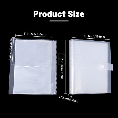 5 Inch 2 Grids Transparent PP Plastic Photocard Storage Albums AJEW-WH0419-72D-1