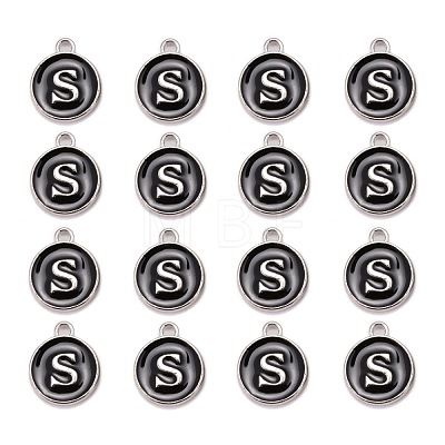 Platinum Plated Alloy Charms X-ENAM-S118-02S-P-1
