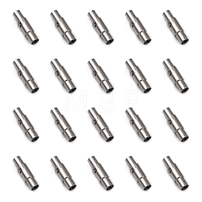 Smooth 304 Stainless Steel Locking Tube Magnetic Clasps STAS-H019-5-1