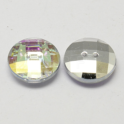 Taiwan Acrylic Rhinestone Buttons BUTT-F022-11.5mm-14-1