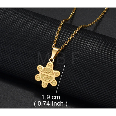 304 Stainless Steel Puerto Rico Pendant Necklaces FS-WG40BBD-04-1