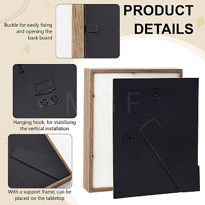MDF Composite Wood Photo Frame Stand for Dried Flower DJEW-WH0028-057B-1
